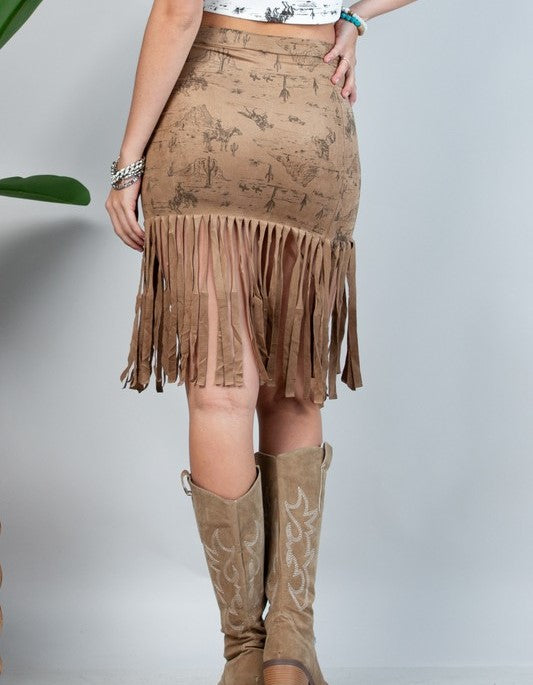 Cowboy Fringe Skirt
