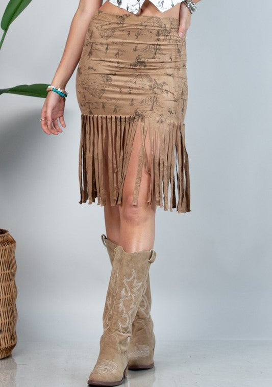 Cowboy Fringe Skirt