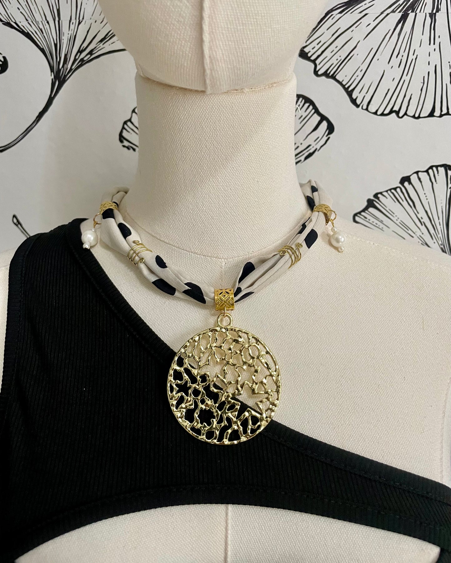 Collar Tela Polka Dot