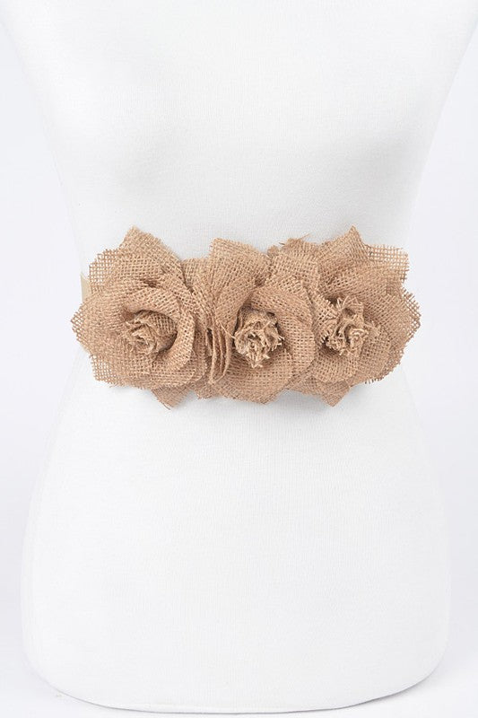 Linnen Flowers Belt