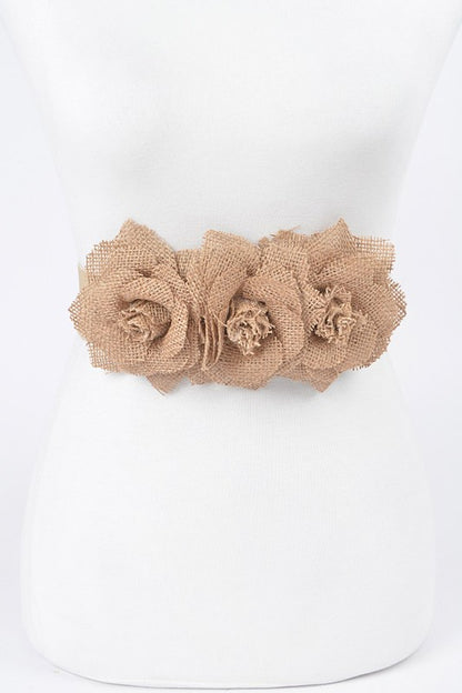 Linnen Flowers Belt