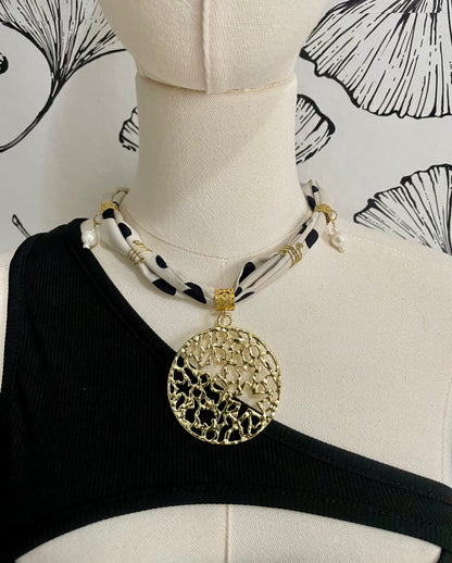 Collar Tela Polka Dot